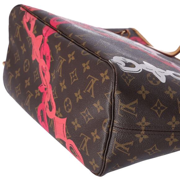 Louis Vuitton Neverfull MM Monogram Bay Rose Ballerine Poppy Pink + Pouch - Picture 10 of 11